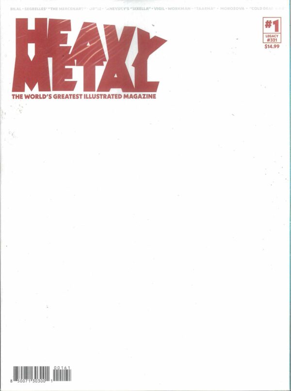 HEAVY METAL MAGAZINE (2025 SERIES) #1: Blank Sketch cover F