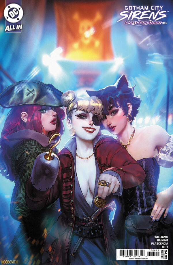 GOTHAM CITY SIRENS: UNFIT FOR ORBIT #3: Noobovich cover B