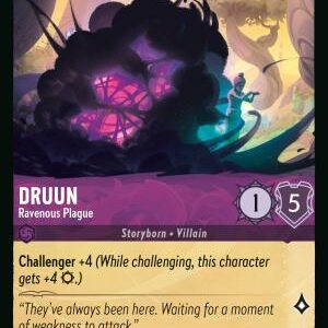 DISNEY LORCANA SINGLE CARDS: REIGN OF JAFAR #104: Druun – Ravenous Plague (Uncommon 46/204: NM)