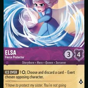 DISNEY LORCANA SINGLE CARDS: REIGN OF JAFAR #108: Elsa – Fierce Protector (Rare 60/204: NM)