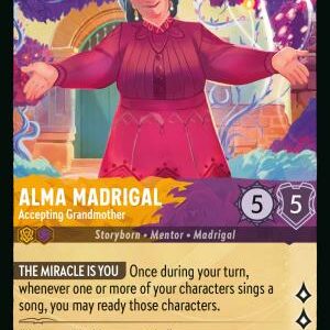 DISNEY LORCANA SINGLE CARDS: REIGN OF JAFAR #11: Alma Madrigal – Accepting Grandmother (Uncommon 34/204: NM)