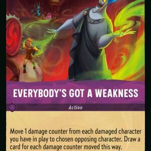 DISNEY LORCANA SINGLE CARDS: REIGN OF JAFAR #110: Everybody’s Got a Weakness (Rare 82/204: NM)