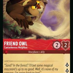 DISNEY LORCANA SINGLE CARDS: REIGN OF JAFAR #129: Friend Owl – Cantankerous Neighbor (Common 144/204: NM)