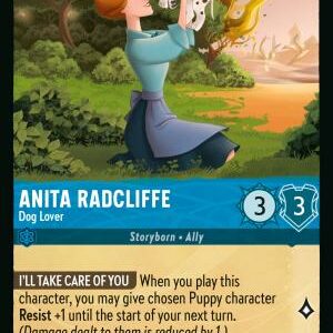 DISNEY LORCANA SINGLE CARDS: REIGN OF JAFAR #13: Anita Radcliffe – Dog Lover (Common 155/204: NM)