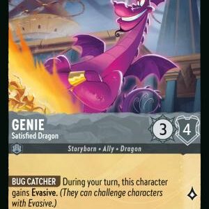 DISNEY LORCANA SINGLE CARDS: REIGN OF JAFAR #139: Genie – Satisfied Dragon (Common 189/204: NM)