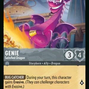 DISNEY LORCANA SINGLE CARDS: REIGN OF JAFAR #140: Genie – Satisfied Dragon (Common Foil 189/204: NM)