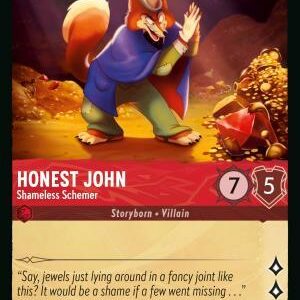 DISNEY LORCANA SINGLE CARDS: REIGN OF JAFAR #166: Honest John – Shameless Schemer (Uncommon 122/204: NM)