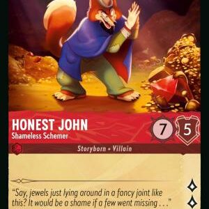 DISNEY LORCANA SINGLE CARDS: REIGN OF JAFAR #167: Honest John – Shameless Schemer (Uncommon Foil 122/204: NM)