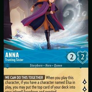 DISNEY LORCANA SINGLE CARDS: REIGN OF JAFAR #18: Anna – Trusting Sister (Common Foil 157/204: NM)