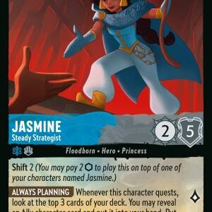 DISNEY LORCANA SINGLE CARDS: REIGN OF JAFAR #186: Jasmine – Steady Strategist (Super Rare 171/204: NM) DISNEY LORCANA SINGLE CARDS: REIGN OF JAFAR #186: Jasmine – Steady Strategist (Super Rare 171/204: NM)