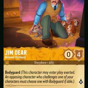 DISNEY LORCANA SINGLE CARDS: REIGN OF JAFAR #191: Jim Dear – Beloved Husband (Common 12/204: NM)