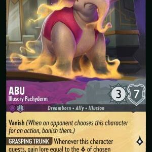 DISNEY LORCANA SINGLE CARDS: REIGN OF JAFAR #2: Abu – Illusory Pachyderm (Uncommon Foil 50/204: NM)