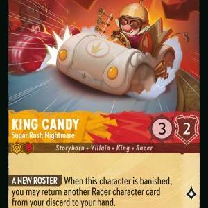 DISNEY LORCANA SINGLE CARDS: REIGN OF JAFAR #206: King Candy – Sugar Rush Nightmare (Uncommon Foil 23/204: NM)