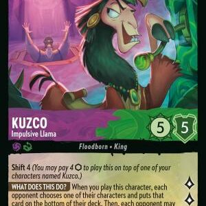 DISNEY LORCANA SINGLE CARDS: REIGN OF JAFAR #209: Kuzco – Impulsive Llama (Rare 67/204: NM)