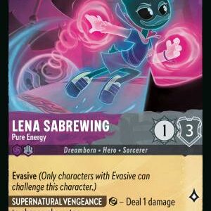 DISNEY LORCANA SINGLE CARDS: REIGN OF JAFAR #222: Lena Sabrewing – Pure Energy (Uncommon Foil 49/204: NM)