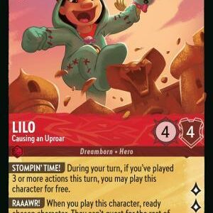 DISNEY LORCANA SINGLE CARDS: REIGN OF JAFAR #225: Lilo – Causing an Uproar (Legendary 137/204: NM)