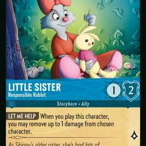 DISNEY LORCANA SINGLE CARDS: REIGN OF JAFAR #229: Little Sister – Responsible Rabbit (Common Foil 163/204: NM) DISNEY LORCANA SINGLE CARDS: REIGN OF JAFAR #229: Little Sister – Responsible Rabbit (Common Foil 163/204: NM)