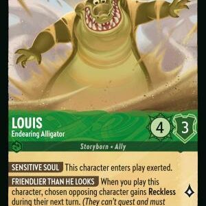 DISNEY LORCANA SINGLE CARDS: REIGN OF JAFAR #232: Louis – Endearing Alligator (Uncommon 95/204: NM)
