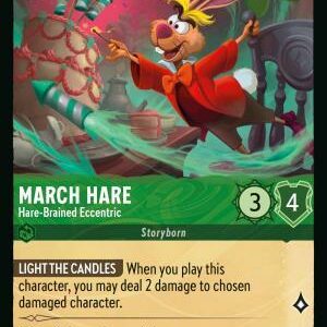 DISNEY LORCANA SINGLE CARDS: REIGN OF JAFAR #252: March Hare – Hare?Brained Eccentric (Common 91/204: NM)