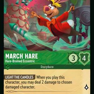 DISNEY LORCANA SINGLE CARDS: REIGN OF JAFAR #253: March Hare – Hare?Brained Eccentric (Common Foil 91/204: NM)