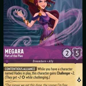 DISNEY LORCANA SINGLE CARDS: REIGN OF JAFAR #256: Megara – Part of the Plan (Common 54/204: NM)
