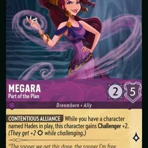 DISNEY LORCANA SINGLE CARDS: REIGN OF JAFAR #257: Megara – Part of the Plan (Common Foil 54/204: NM)