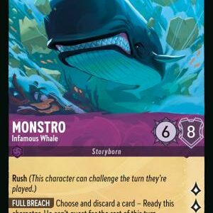 DISNEY LORCANA SINGLE CARDS: REIGN OF JAFAR #265: Monstro – Infamous Whale (Rare Foil 64/204: NM)