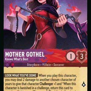 DISNEY LORCANA SINGLE CARDS: REIGN OF JAFAR #270: Mother Gothel – Knows What’s Best (Rare 70/204: NM)