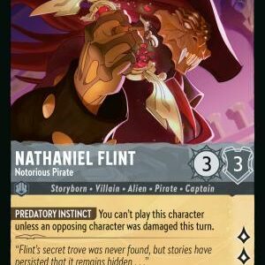 DISNEY LORCANA SINGLE CARDS: REIGN OF JAFAR #290: Nathaniel Flint – Notorious Pirate (Rare 196/204: NM)