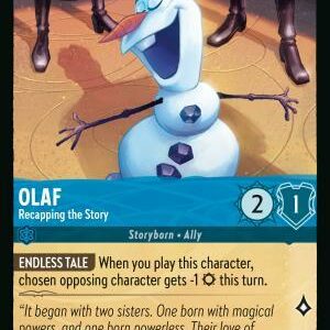 DISNEY LORCANA SINGLE CARDS: REIGN OF JAFAR #296: Olaf – Recapping the Story (Common 156/204: NM)