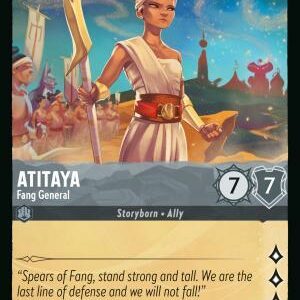DISNEY LORCANA SINGLE CARDS: REIGN OF JAFAR #30: Atitaya – Fang General (Uncommon Foil 181/204: NM)