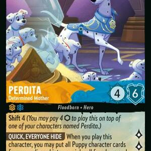 DISNEY LORCANA SINGLE CARDS: REIGN OF JAFAR #306: Perdita – Determined Mother (Super Rare Foil 27/204: NM)