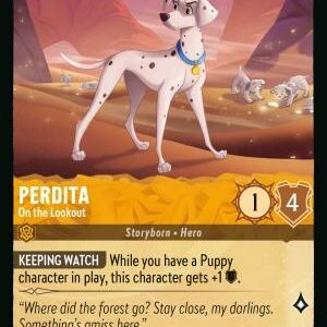 DISNEY LORCANA SINGLE CARDS: REIGN OF JAFAR #307: Perdita – On the Lookout (Common 14/204: NM)