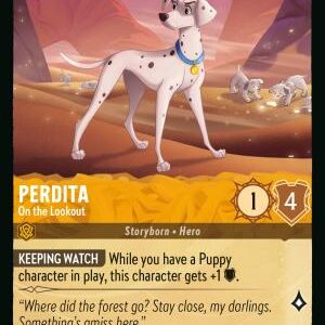 DISNEY LORCANA SINGLE CARDS: REIGN OF JAFAR #308: Perdita – On the Lookout (Common Foil 14/204: NM)