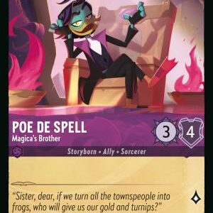 DISNEY LORCANA SINGLE CARDS: REIGN OF JAFAR #314: Poe De Spell – Magica’s Brother (Common 58/204: NM)