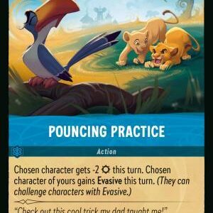 DISNEY LORCANA SINGLE CARDS: REIGN OF JAFAR #317: Pouncing Practice (Uncommon Foil 176/204: NM)