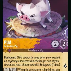 DISNEY LORCANA SINGLE CARDS: REIGN OF JAFAR #322: Pua – Protective Pig (Uncommon 19/204: NM)