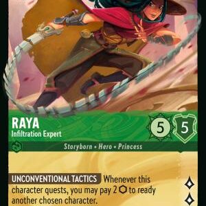 DISNEY LORCANA SINGLE CARDS: REIGN OF JAFAR #335: Raya – Infiltration Expert (Legendary 100/204: NM)