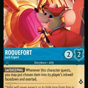 DISNEY LORCANA SINGLE CARDS: REIGN OF JAFAR #343: Roquefort – Lock Expert (Uncommon 172/204: NM)