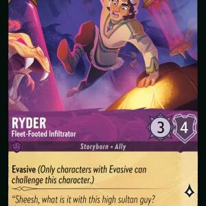DISNEY LORCANA SINGLE CARDS: REIGN OF JAFAR #347: Ryder – Fleet?Footed Infiltrator (Common 56/204: NM)