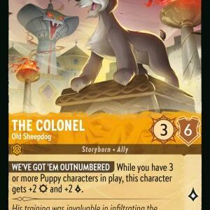 DISNEY LORCANA SINGLE CARDS: REIGN OF JAFAR #367: The Colonel – Old Sheepdog (Rare Foil 17/204: NM)