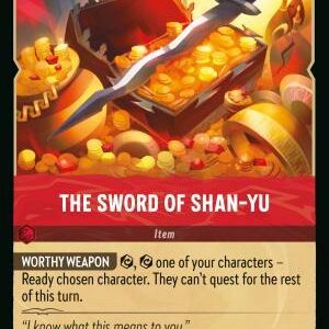 DISNEY LORCANA SINGLE CARDS: REIGN OF JAFAR #376: The Sword of Shan?Yu (Rare 152/204: NM)