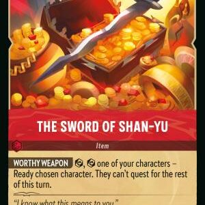 DISNEY LORCANA SINGLE CARDS: REIGN OF JAFAR #378: The Sword of Shan?Yu (Rare Foil 152/204: NM)