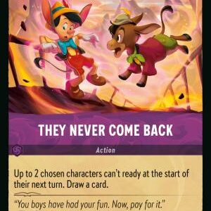 DISNEY LORCANA SINGLE CARDS: REIGN OF JAFAR #381: They Never Come Back (Uncommon 78/204: NM)