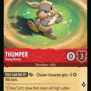 DISNEY LORCANA SINGLE CARDS: REIGN OF JAFAR #384: Thumper – Young Bunny (Uncommon Foil 134/204: NM)