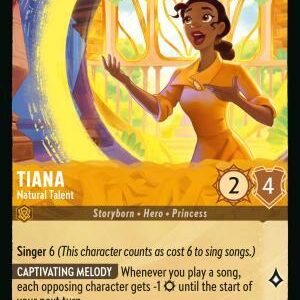 DISNEY LORCANA SINGLE CARDS: REIGN OF JAFAR #386: Tiana – Natural Talent (Rare Foil 9/204: NM)