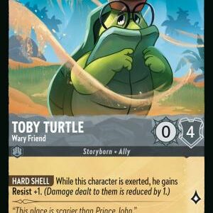 DISNEY LORCANA SINGLE CARDS: REIGN OF JAFAR #391: Toby Turtle – Wary Friend (Common 190/204: NM) DISNEY LORCANA SINGLE CARDS: REIGN OF JAFAR #391: Toby Turtle – Wary Friend (Common 190/204: NM)