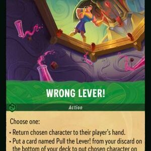 DISNEY LORCANA SINGLE CARDS: REIGN OF JAFAR #420: Wrong Lever! (Rare 116/204: NM)