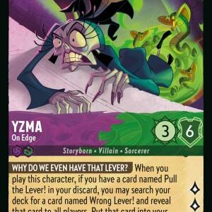 DISNEY LORCANA SINGLE CARDS: REIGN OF JAFAR #425: Yzma – On Edge (Super Rare 68/204: NM)