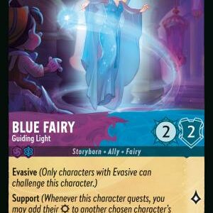 DISNEY LORCANA SINGLE CARDS: REIGN OF JAFAR #48: Blue Fairy – Guiding Light (Uncommon 71/204: NM)
